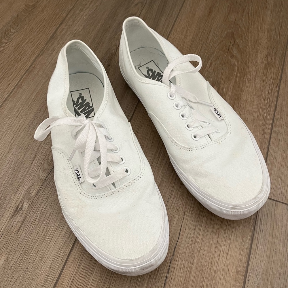 Vans White Canvas Sneakers